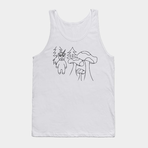 Unicorn in the Magical Forest Tank Top by A Magical Mess